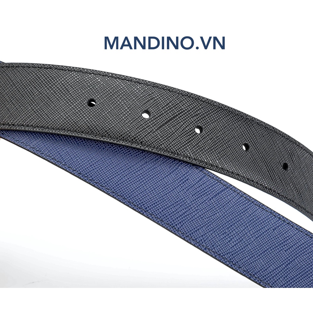 Thắt Lưng Nam Da Thật Saffiano Cao Cấp Dùng Được 2 Mặt Mandino Nhiều Màu