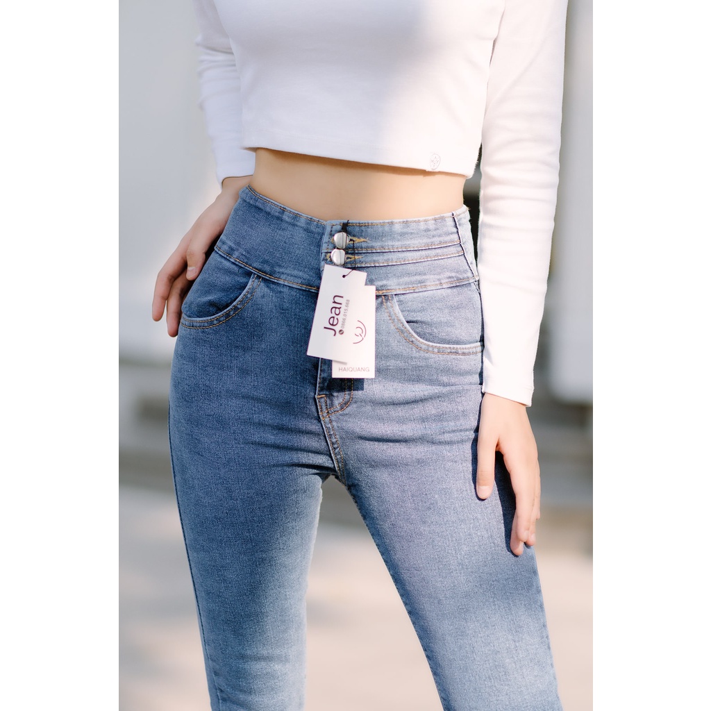 QUẦN JEAN CẠP CAO DÁNG ÔM SKINNY CHẤT SIÊU CO DÃN MÃ 3572