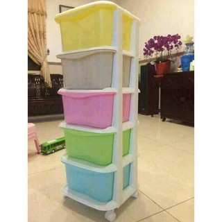 Tủ nhựa ngăn kéo 5 tầng có bánh xe Việt Nhật