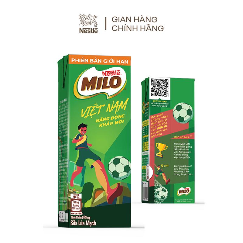 [Phiên bản giới hạn] Thùng 48 hộp sữa nước Nestle Milo 180ml/ hộp