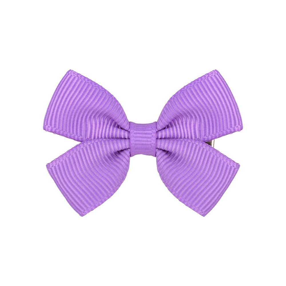 Set 2 Kẹp Tóc Nơ Màu Trơn Dễ Thương Cho Bé Gái