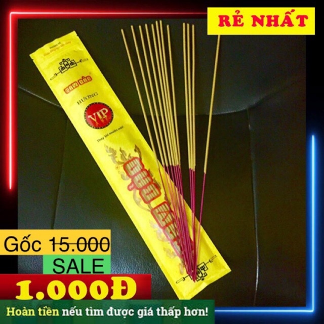 XẢ 1.000Đ -> Nhang VIP (1thẻ 30 nén) TAM BẢO Hương thơm, ít khói, cuộn tàn, mùi Trầm bắc, không sử dụng hóa chất tạo mùi