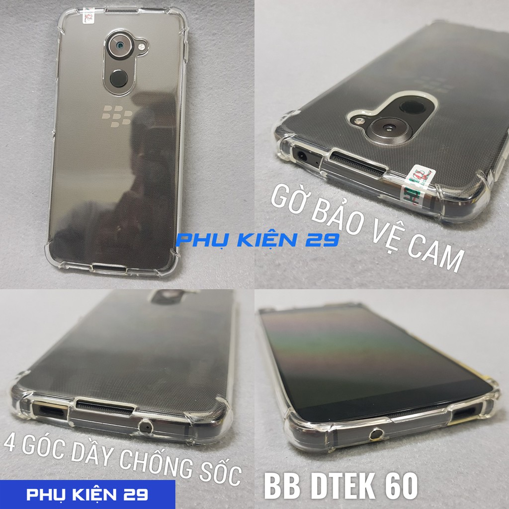 [Blackberry DTEK 60] Ốp lưng silicon dẻo trong chống sốc cao cấp Pudini