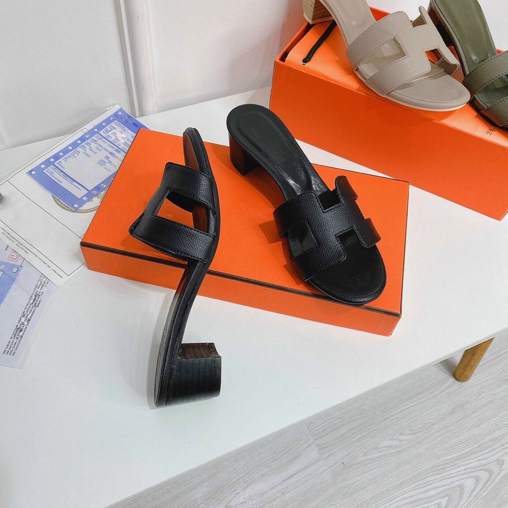 Guốc chữ H, guốc HM gót 5cm chuẩn vân gỗ