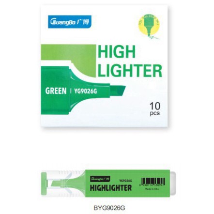 Bút nhớ dòng/highlight Guangbo YG9026 các màu hồng, cam, tím, xanh dương, xanh lá, vàng