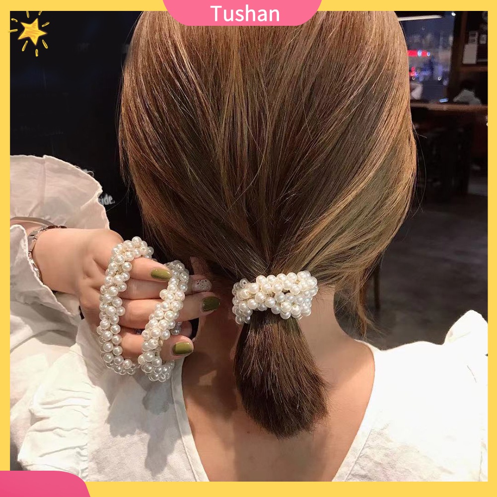 Dây Buộc Tóc Đính Ngọc Trai Nhân Tạo Thời Trang