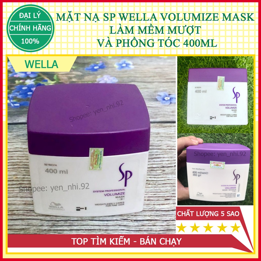 (Chính hãng) Mặt nạ SP Wella Volumize mask làm mềm mượt và phồng tóc 400ml