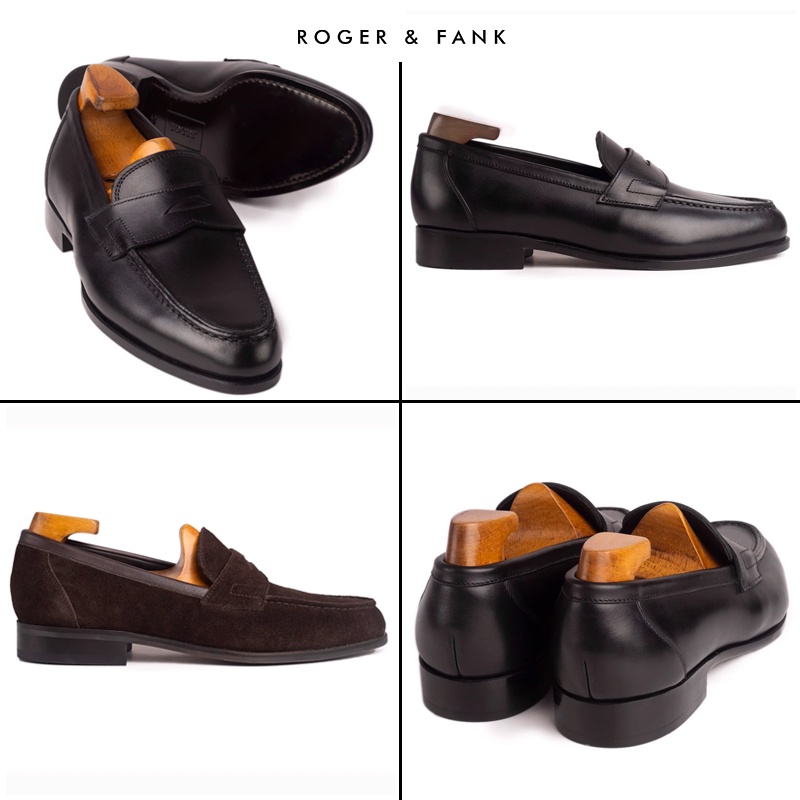 Giày da cao cấp penny loafer Roger &amp; Fank