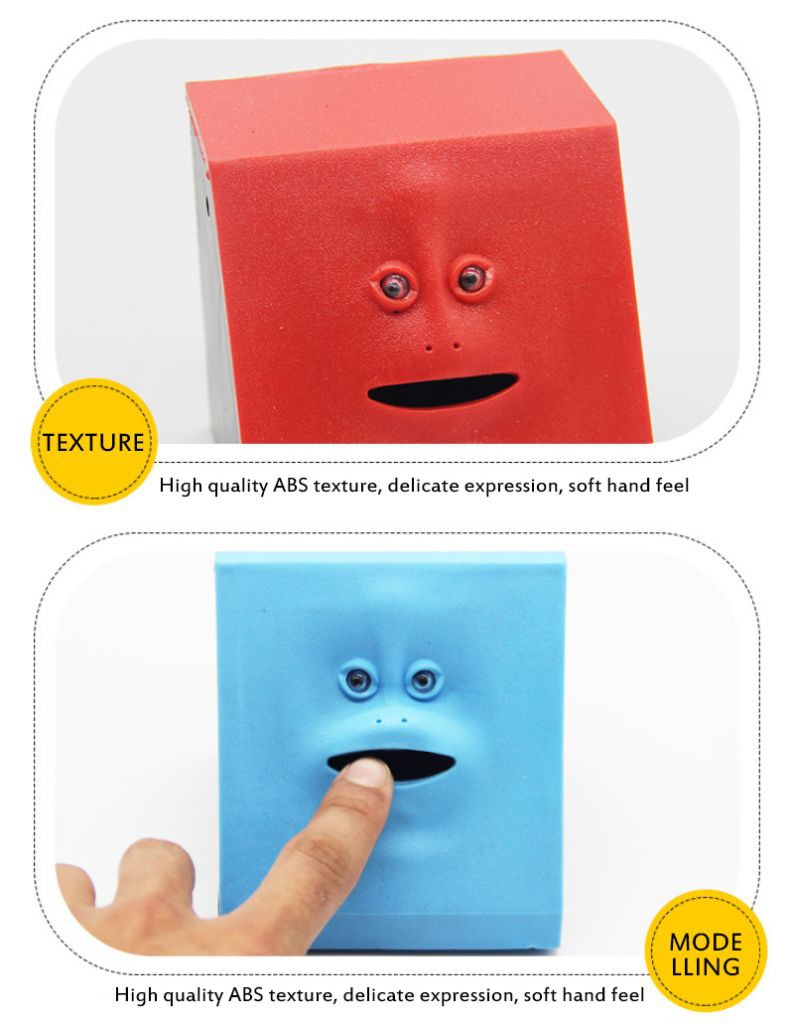 TOYBOX Human face piggy bank intelligent music sensor face piggy bank toy without battery TOYBOX