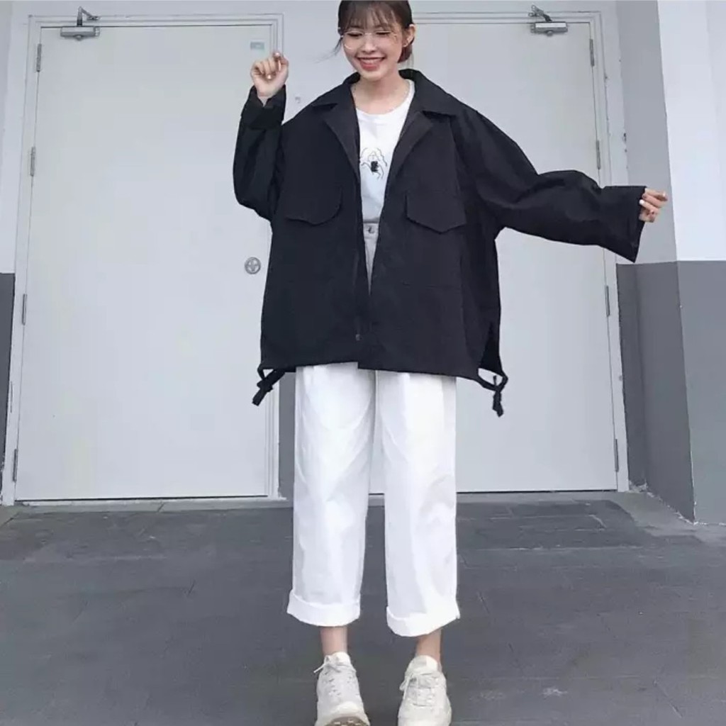 Áo khoác kaki oversize Hara đủ màu - Gin store