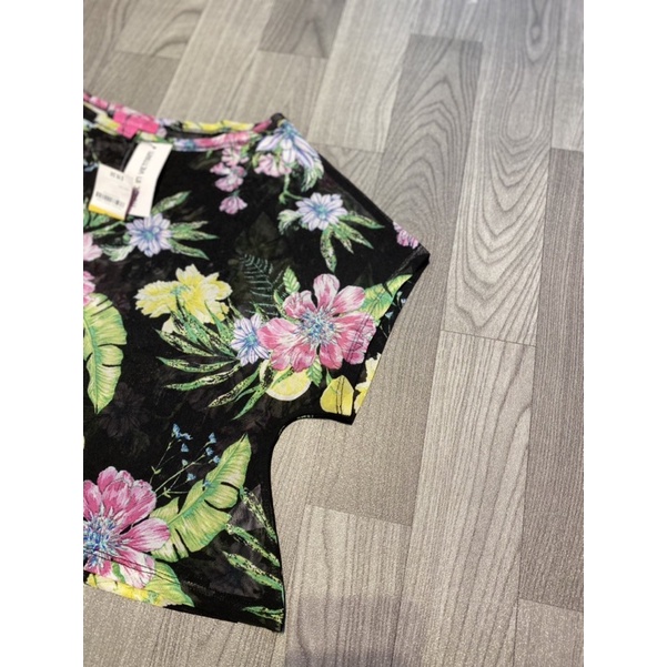 Áo crotop thun lưới hoa size M-XL