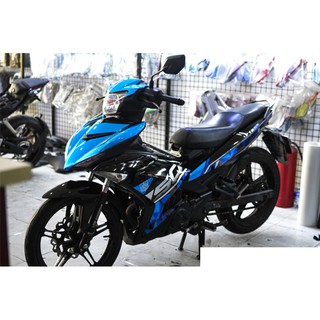 Tem trùm exciter 150 xanh đen mẫu mới, độ team trùm decal xe máy ex dán đời 2015-2020