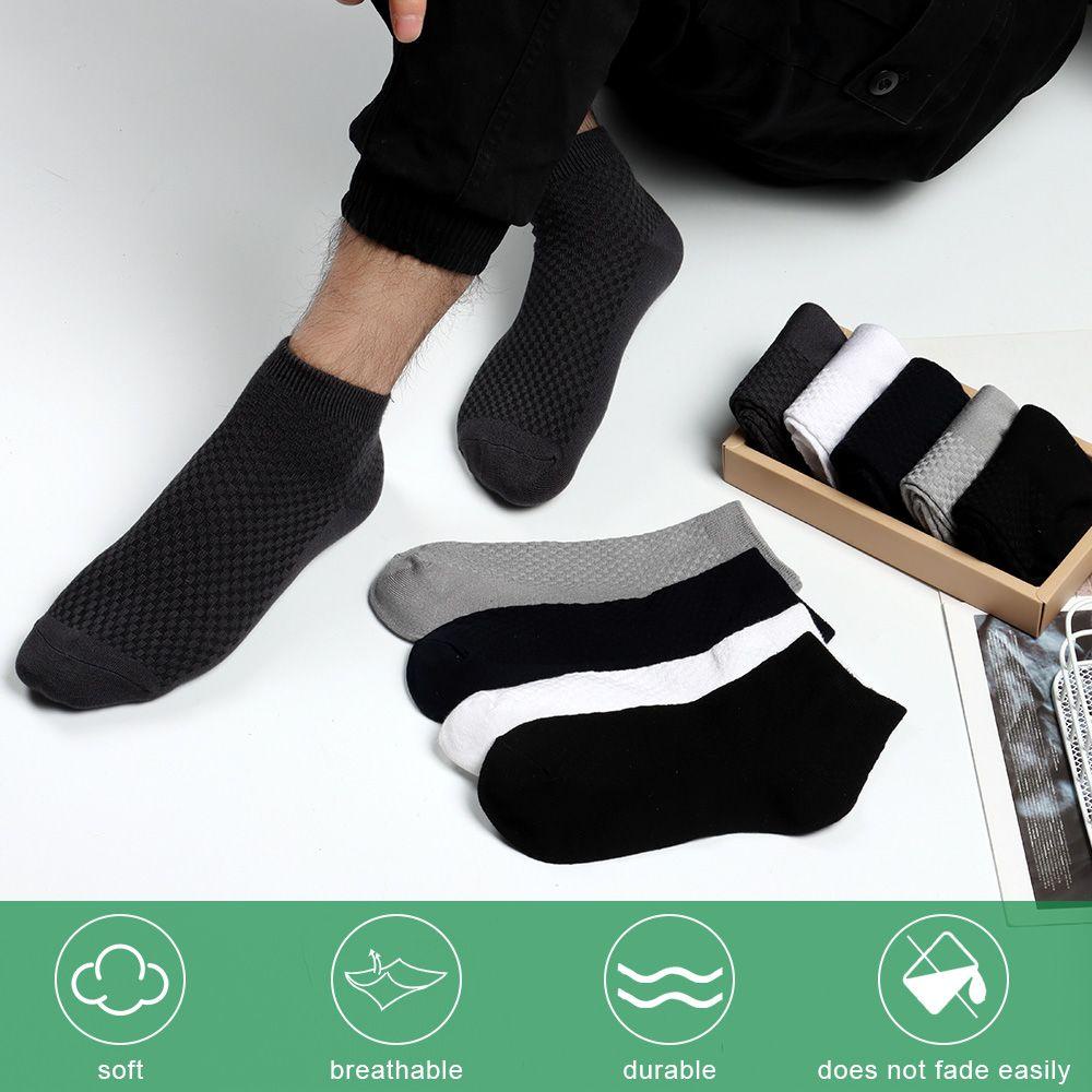 Set 5 Đôi Vớ Dài Mềm Mại Màu Đen Phong Cách Doanh Nhân Thời Trang Cho Nam