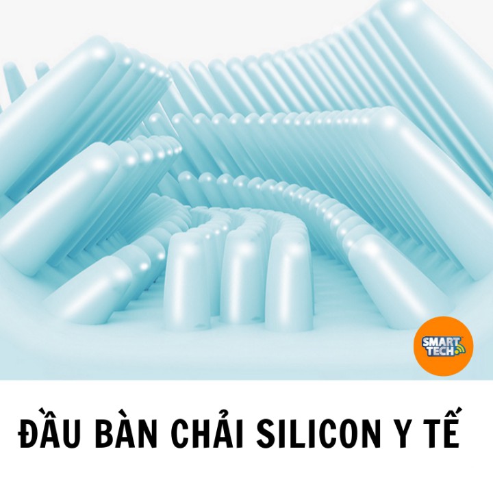 Bàn chải điện cho bé Healthy Baby, bàn chải đánh răng điện chữ U silicon cao cấp cho bé từ 2 tuổi, bảo hành 6 tháng