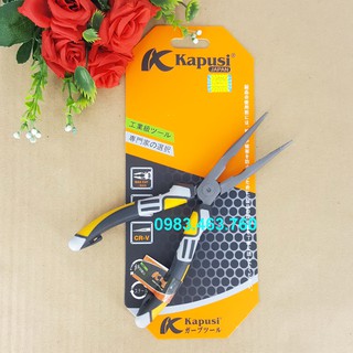 KÌM MỎ NHỌN DÀI CAO CẤP KAPUSI 8 IN - XÁM CÁN SỌC