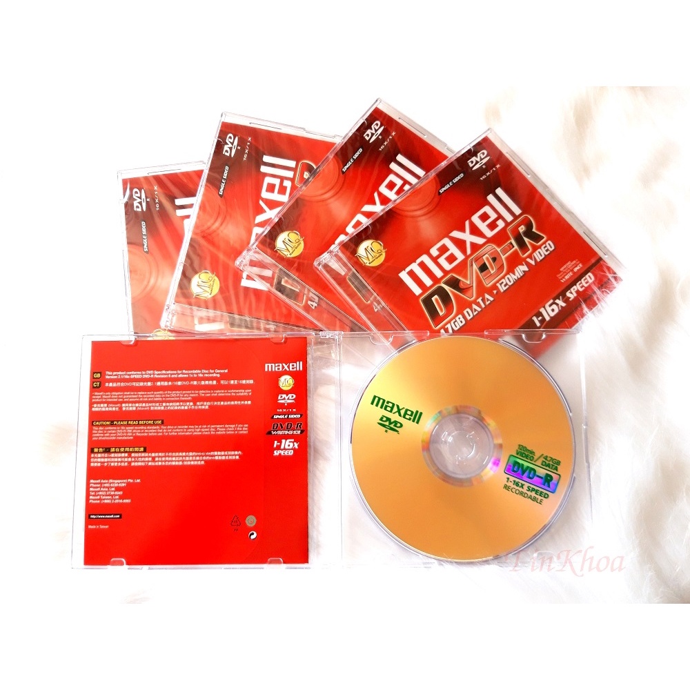 Hộp 10 đĩa trắng DVD-R Maxell