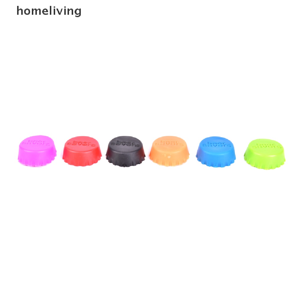 Bộ 6 Nắp Đậy Chai Bia Bằng Silicone Tái Sử Dụng Tiện Lợi