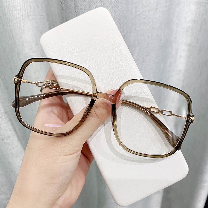 Kính Mát Gọng Vuông Lớn Chống Ánh Sáng Xanh TR90 Thời Trang Cho Nam Và Nữ