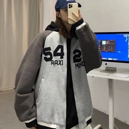 Áo Khoác Bomber unisex phong cách Hàn Quốc varsity jacket from rộng áo bóng chày nữ thời trang áo khoác jacket nam
