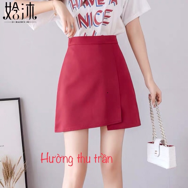 Chân Váy Chữ A Ngắn Chân Váy Công Sở Ngắn Cách Điệu Trẻ Trung Dài 45cm