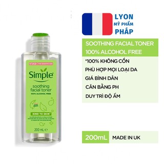 ✅ (HÀNG CHUẨN AUTHENTIC) NƯỚC HOA HỒNG SIMPLE KIND TO SKIN SOOTHING FACIAL TONER( mẫu mới)