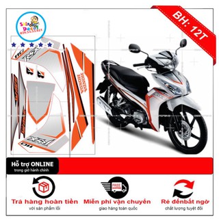 [SHIN DECAL] Tem xe wave RSX 2012 trắng cam