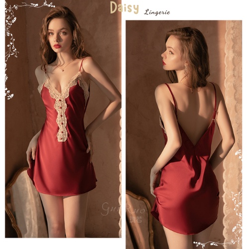 [Hỏa Tốc, Bảo Mật] Váy Ngủ Sexy Gợi Cảm Đầm Ngủ Lụa Phối Ren 2 Dây Quyến Rũ Big Size Cao Cấp - Mã VN017