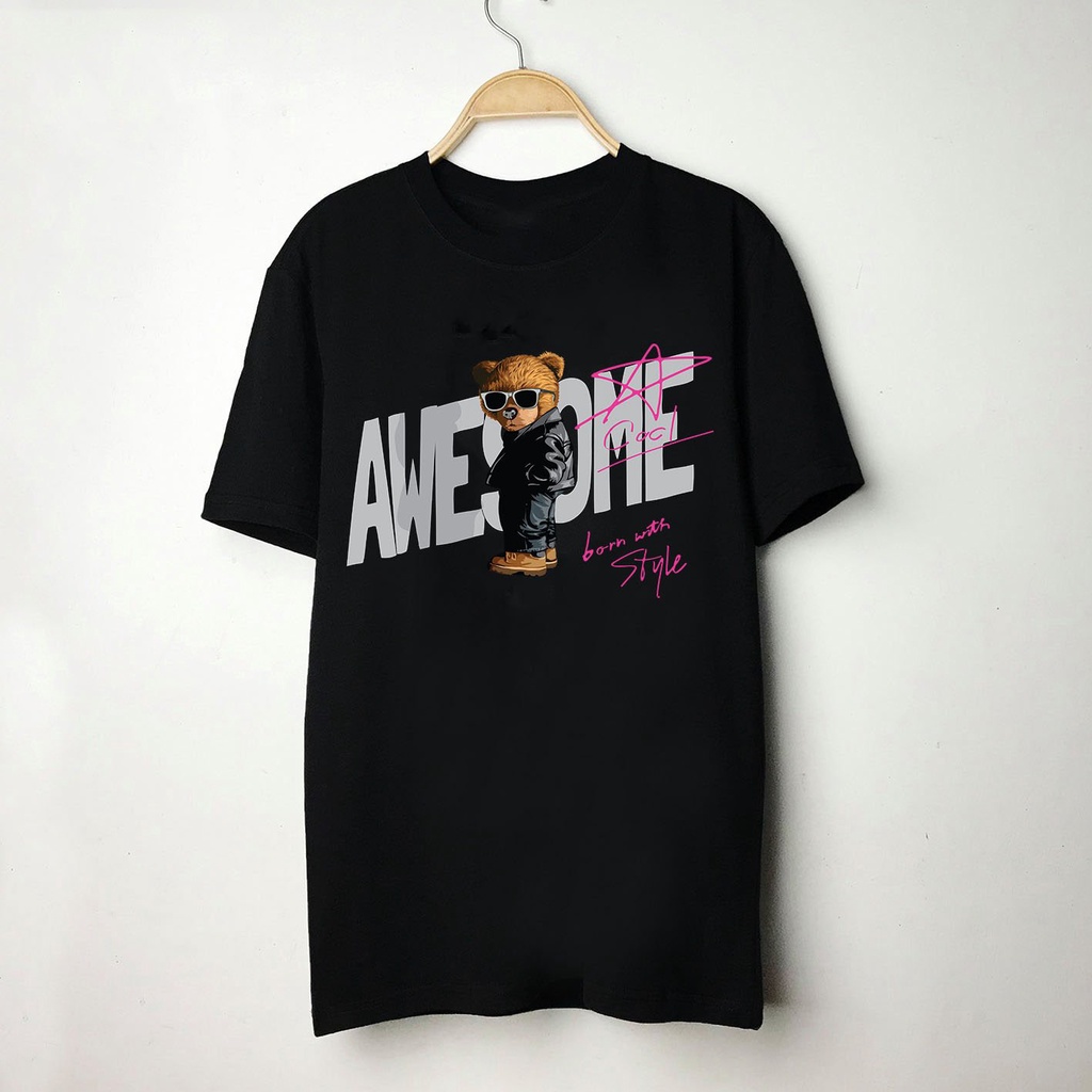 Áo Thun TEDDY AWE Tay Lỡ Form Rộng Áo Thun Nam Nữ Unisex, Áo thun form rộng tay lỡ COTTON Cao cấp thời Trang