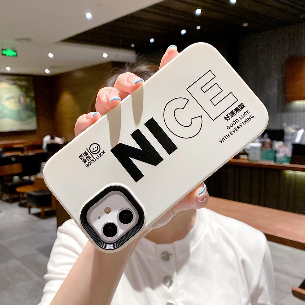 Ốp Điện Thoại Viền Chữ Đẹp Mắt 3 Trong 1 Cho iPhone 13Promax 12 11 7Plus X Xs Max XR 8 7