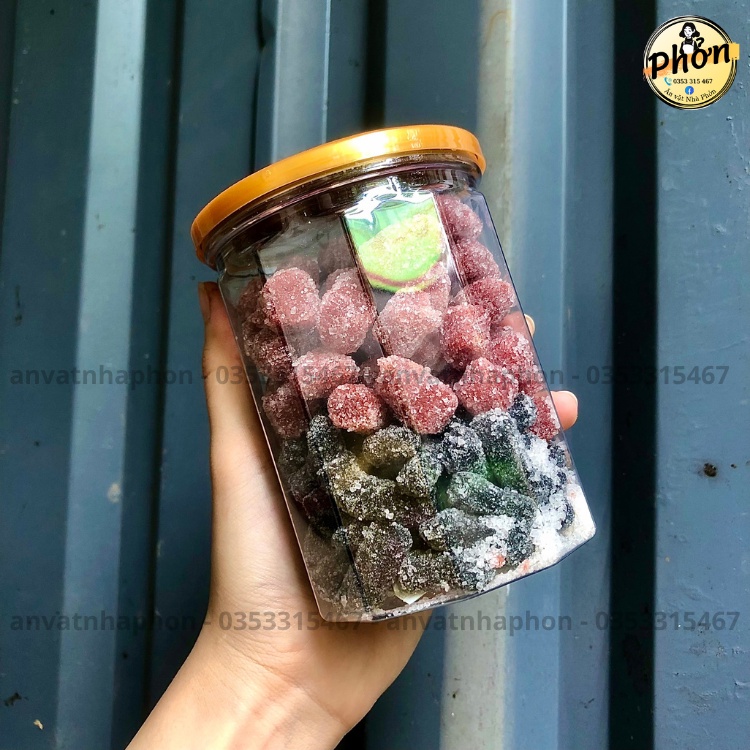 300G Kẹo Dâu Tây Mix Dâu Tằm - Ăn Vặt Nhà Phởn