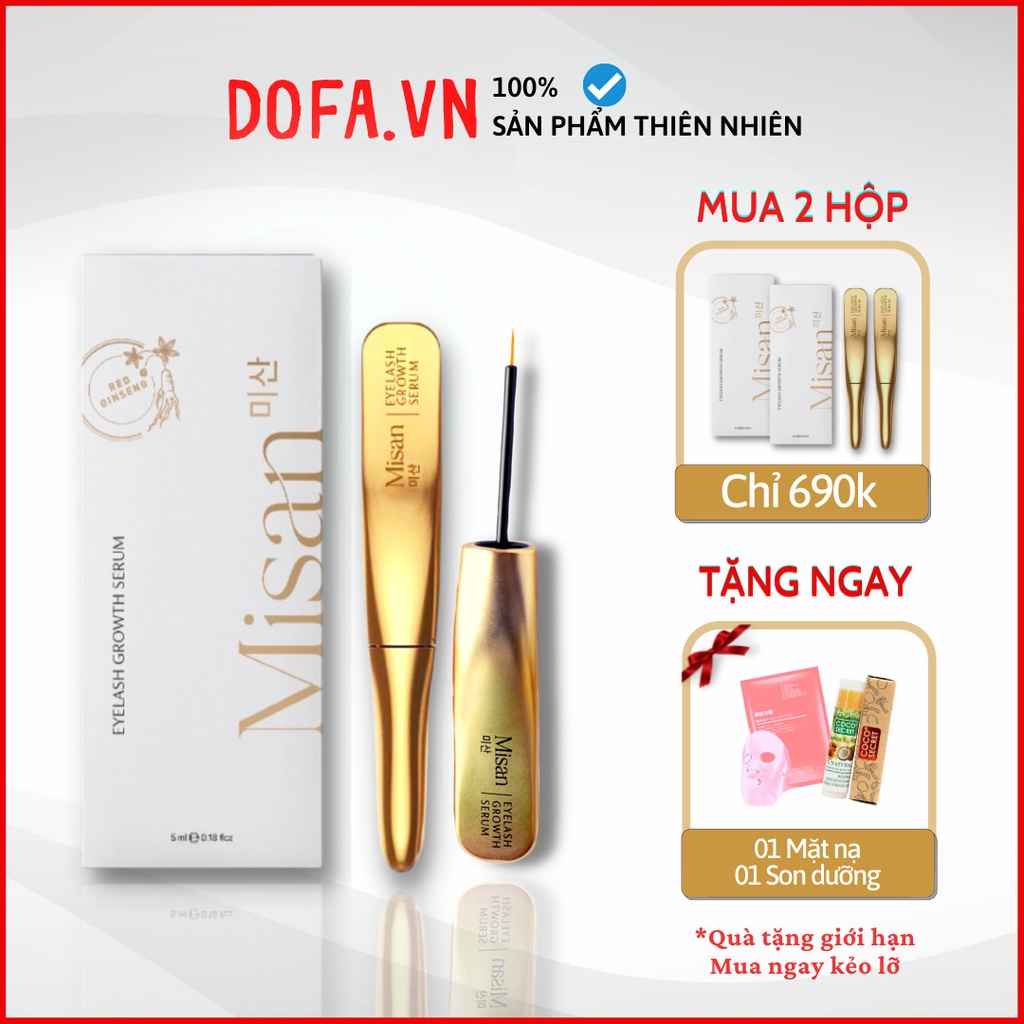 Serum Dưỡng Mi MISAN Kích Thích Mi Dài Nhanh Chóng Ngăn Gãy Rụng Kéo Dài Tuổi Thọ Mi, Dưỡng Mi Chắt Khoẻ 5ml