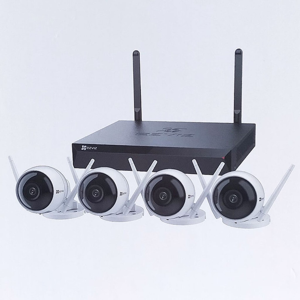 Bộ KIT 4 camera Wifi EZVIZ HD 1080P, 1 đầu ghi hình 4 kênh Wifi EZVIZ