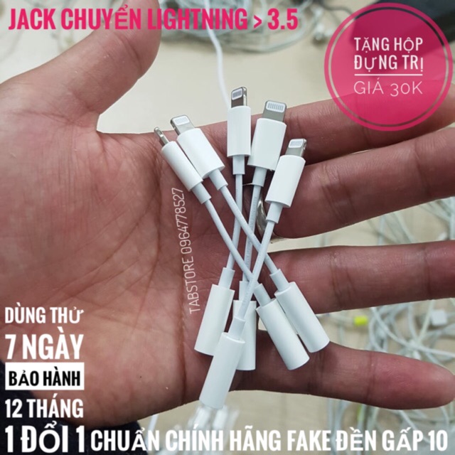 Jack Chuyển Tai Nghe Lightning Sang Jack 3.5 Chính Hãng