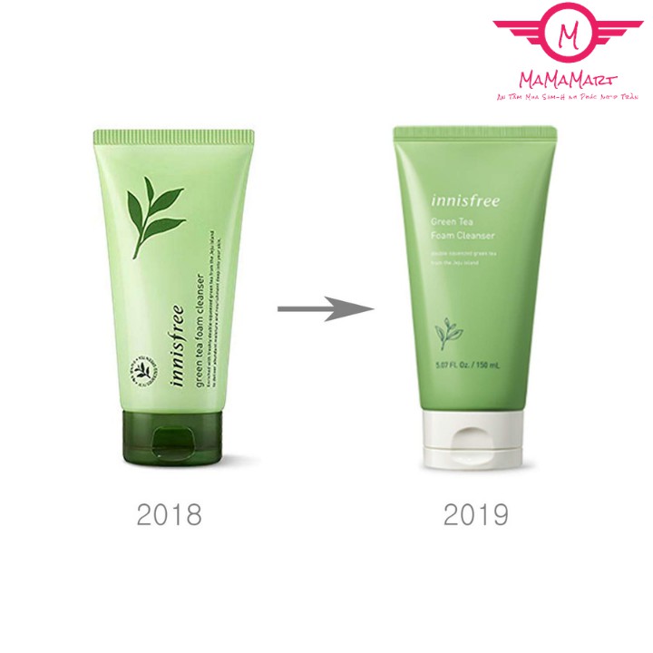 Sữa rửa mặt Innisfree trà xanh (Green tea cleansing foam) 150ml, dành cho da dầu,da mụn,làm sạch sâu,dưỡng ẩm (Hàn Quốc) | BigBuy360 - bigbuy360.vn
