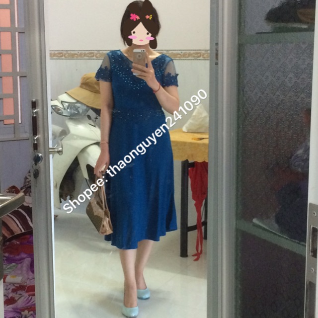 Đầm dạ hội dự tiệc trung niên sang trọng Fio