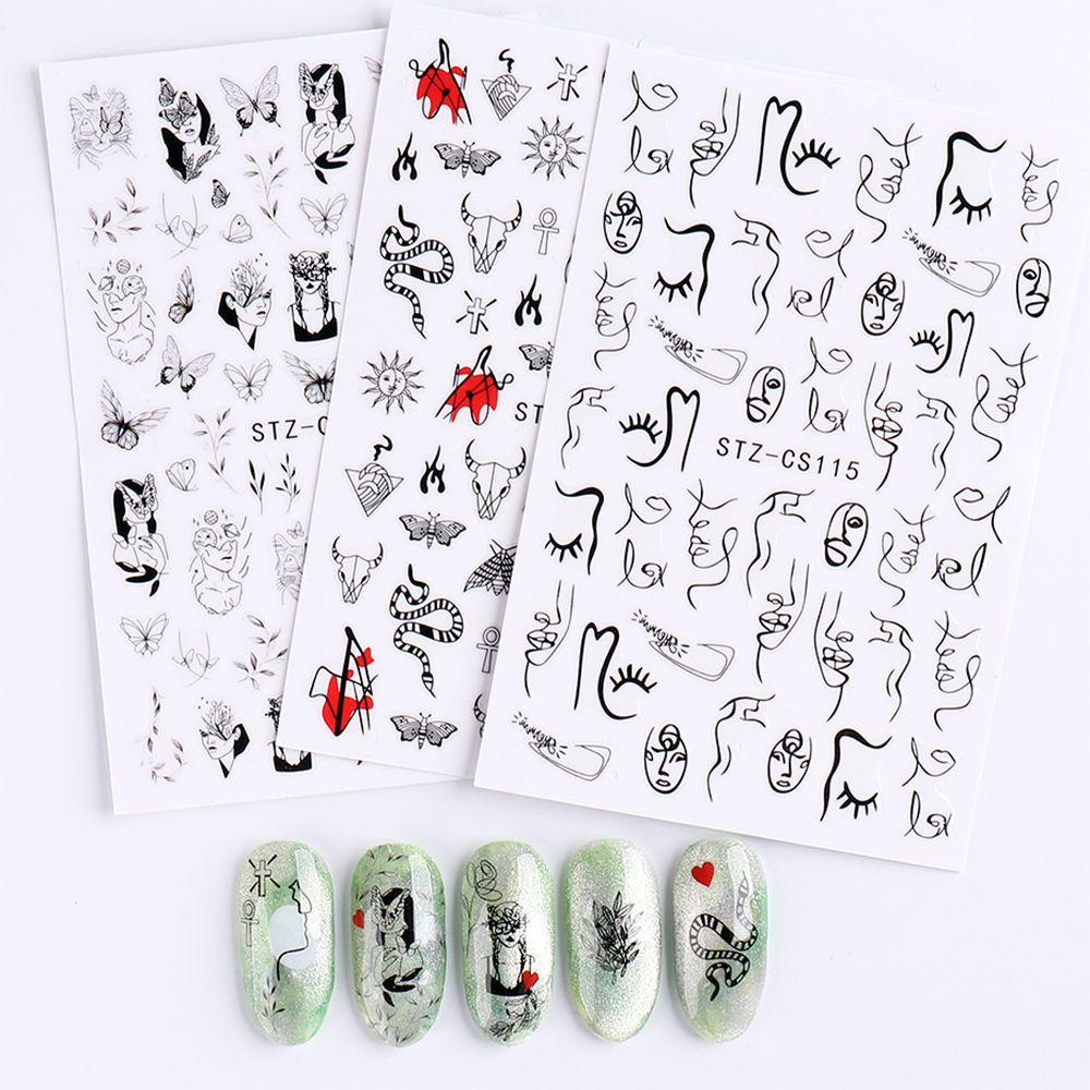 XIANTIN Sticker Dán Móng Hoạ Tiết Hình Học