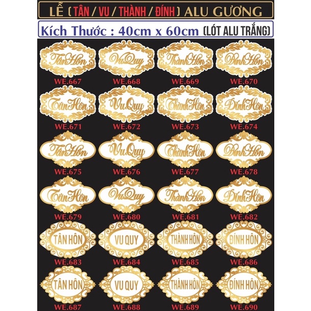 Bảng alu treo cổng hoa 2lớp dày