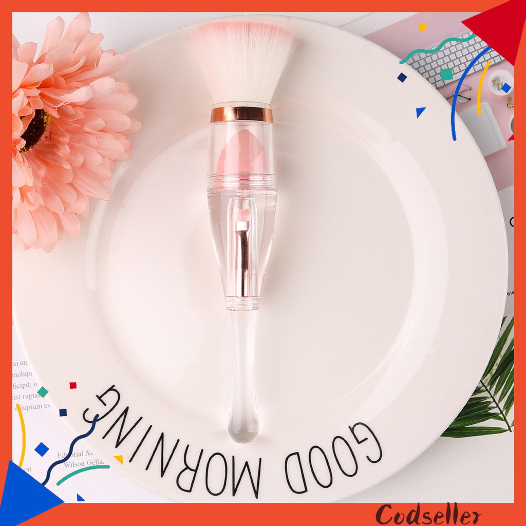 CODseller Concealer Brush Portable Synthetic Exquisite 3 in 1 Makeup Brush for Beauty