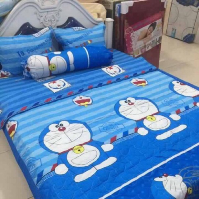 BỘ CHĂN GA GỐI COTTON POLY DOREMON