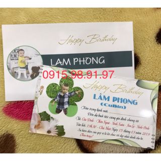 Thiệp sinh nhật, Thôi nôi cho bé.