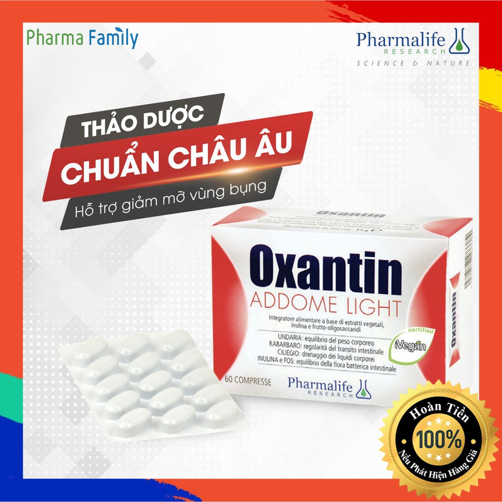 [CHÍNH HÃNG] VIÊN UỐNG THẢO DƯỢC- GIẢM CÂN, GIẢM MỠ BỤNG OXANTIN ADDOME LIGHT- NHẬP KHẨU TỪ Ý