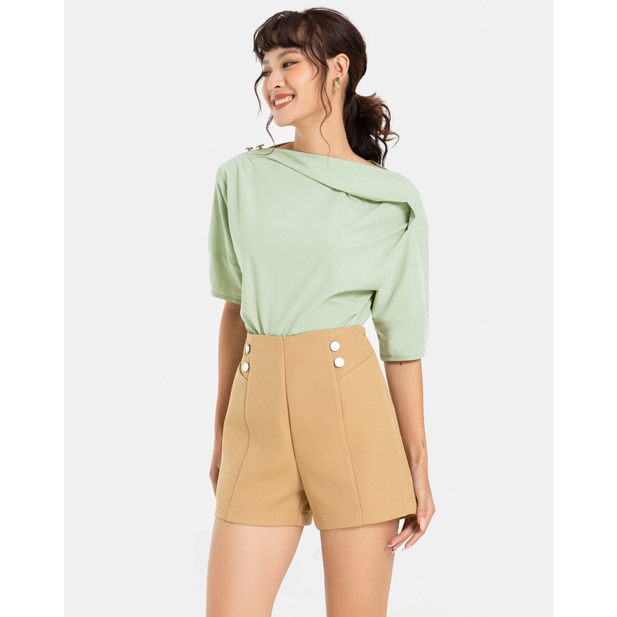 Quần Short JUNO Lưng Cao Đính Nút JNQSH006