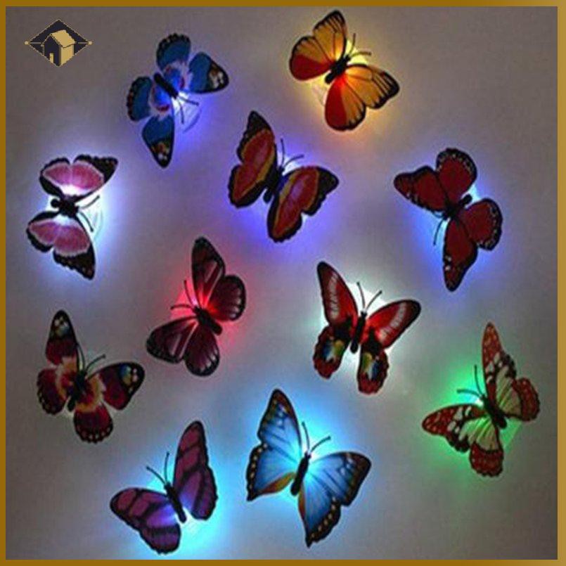 BƯỚM ĐÈN LED PHÁT QUANG TRANG TRÍ PHÒNG NGỦ/Mô hình bươm bướm tích hợp đèn LED trang trí không gian