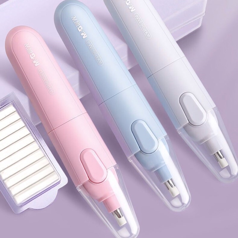 [ DaVinci ] Bút tẩy điện M&amp;G 3 màu hồng,trắng,xanh