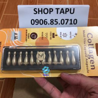 {Có video sp thật} Tinh chất serum collagen tươi 12v Ammud Multi Vita Ampoule - vỉ 12 viên của Hàn Quốc