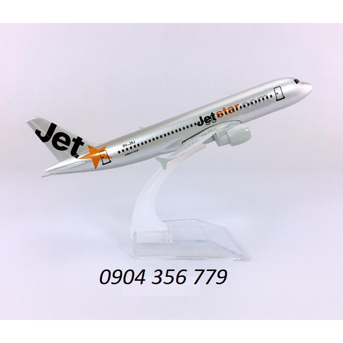 MÔ HÌNH MÁY BAY TĨNH AIRBUS A320 JETSTAR 16CM