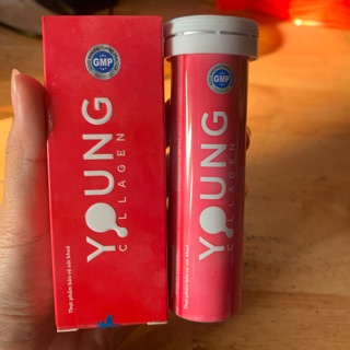 Hộp 10 viên sủi young collagen tặng son