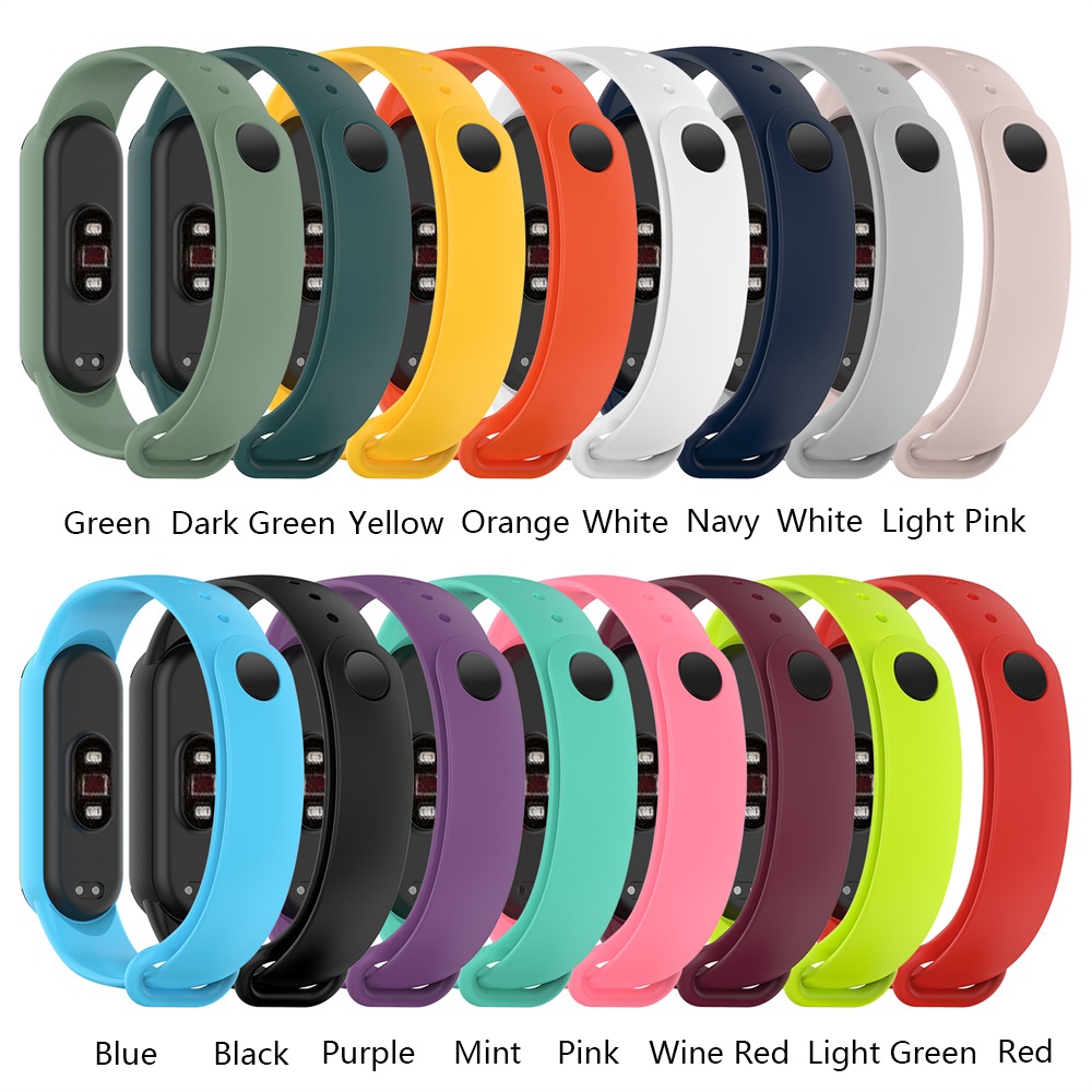 Dây Đeo Silicon Mềm Thay Thế Cho Đồng Hồ Thông Minh Xiaomi Mi Band 5 6