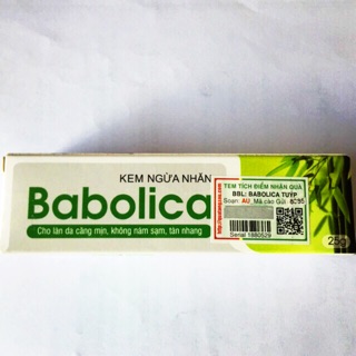 Kem ngừa nhăn da Babolica (cho làn da căn mịn, không nám sạm ,tàn nhang)