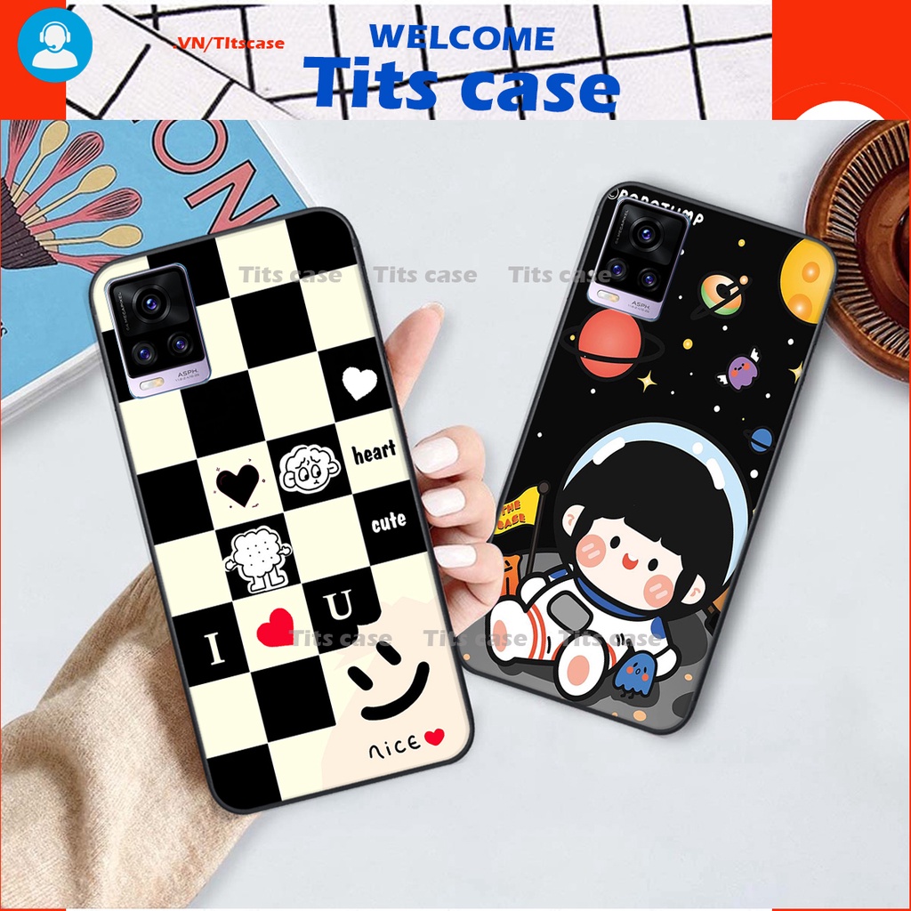 Ốp lưng Vivo V20 in hình bò sữa, gấu be@r, cute cực  ĐỈNH -  cực CHẤT-  cực COOL